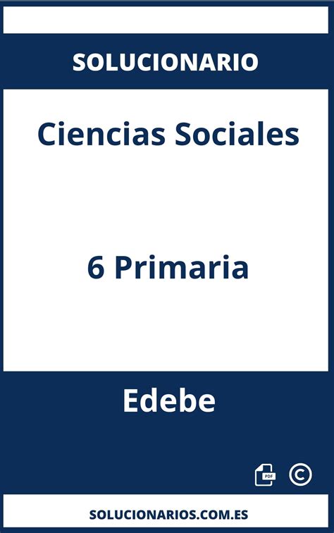 Solucionario De Ciencias Sociales 6 Primaria Edebe