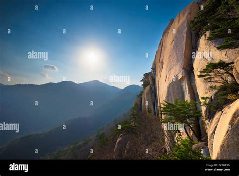 Ulsanbawi Rock In Seoraksan National Park South Korea Stock Photo Alamy