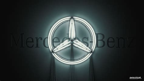 Mercedes Neon 3d Logo Animation On Behance 3d Logo Mercedes