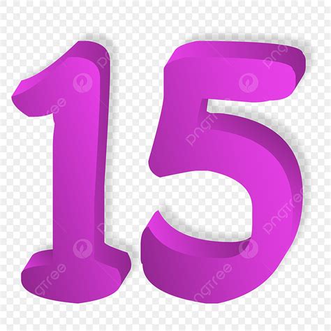 Number 15 Vector Design Images Number 15 3d Purple Color Alphabet