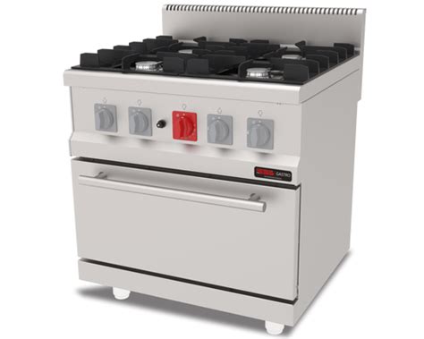 Gasherd 4 Flammen Mit Gas Backofen Premium Serie 700 SGS Gastro