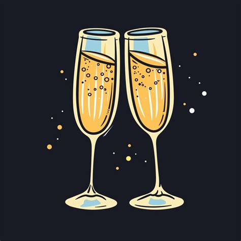 Premium Vector Clink Glasses Champagne Graphic Icon Cheers With Two