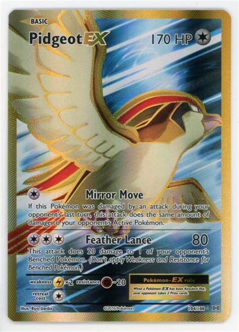 Pokemon Pidgeot Ex Xy Evolutions Full Art Ultra Rare Nm