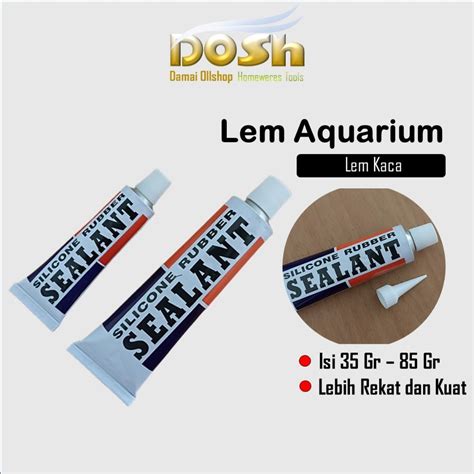 Jual Lem Akuarium Kaca Aquarium Silicon Silikon Sealant Sealent Silen