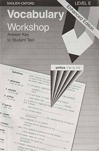 Vocabulary Workshop Level Answer Abebooks