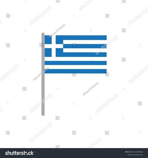 Greek Flag Icon Vector Logo Design Stock Vector (Royalty Free ...