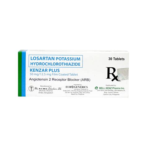 Kenzar Plus Losartan Potassium Hydrochlorothiazide Mg Mg Film