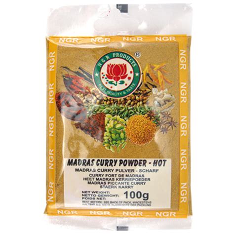 Curry Powder Hot Madras Ngr India 100 G Youmame