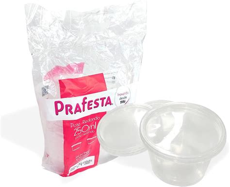 Amazon PRAFESTA Disposable Pot 8 5 Oz Round With Lid Pack Of