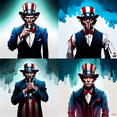 Undead Uncle Sam Dnd Style Clear Eyes Eyes In Focus Symmetrical