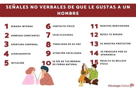 15 Señales no verbales de que le gustas a un hombre