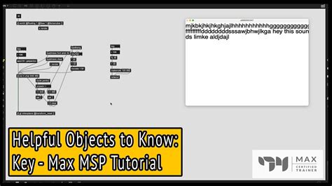 Key Helpful Objects To Know Max Msp Tutorial Youtube