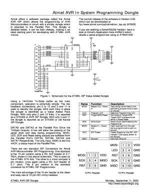 Fillable Online Atmel Avr In System Programming Dongle Dns Fax Email