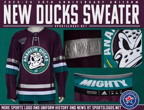 Anaheim Ducks Reveal Mighty Fine New Uniform For Th Anniversary