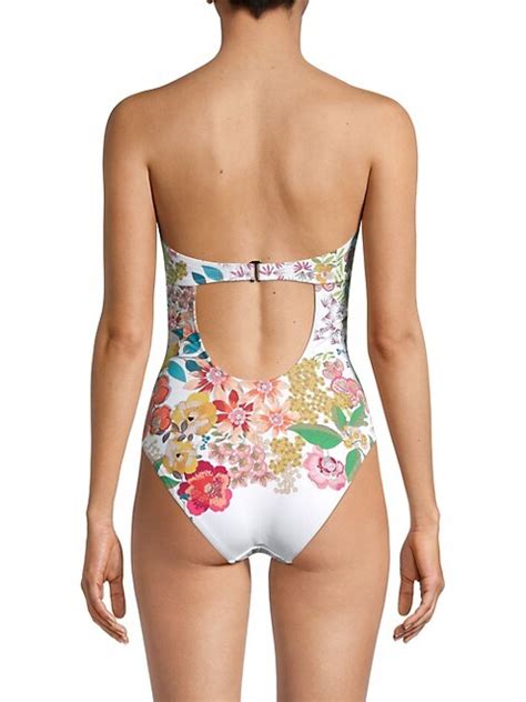 Shop Johnny Was Floral Twist Bra One Piece Swimsuit Saks Fifth Avenue