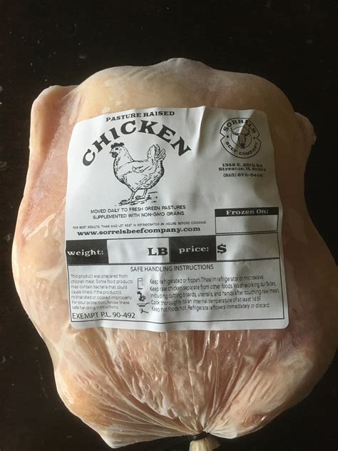 Chicken Poultry Custom Processing Label Pl 90 492 Exempt Etsy