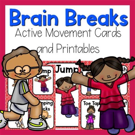 Brain Breaks - Movement Cards and Printables - Pink Oatmeal Shop