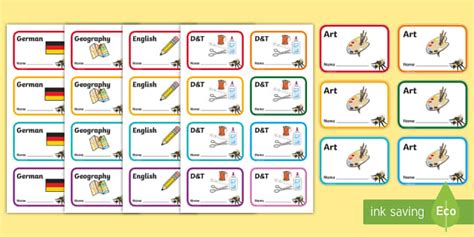 Bumble Bee Themed Editable Book Labels Bumble Bee Themed Editable Book