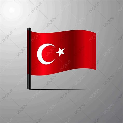 Turkey Flag Vector Hd Images Turkey Waving Shiny Flag Design Vector