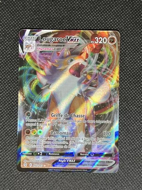 CARTE POKEMON LOUGAROC VMAX 092 203 EB07 Évolution Céleste FR NEUF EUR