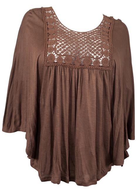 Evogues Plus Size Crochet Bodice Poncho Top Coco Walmart