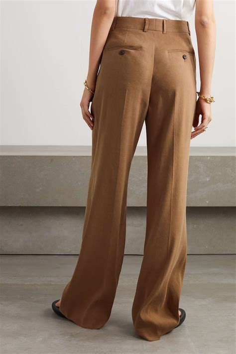 Loro Piana Pleated Twill Wide Leg Pants Net A Porter