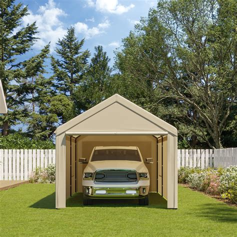 Gardesol Carport 10 Feet X 20 Feet Heavy Duty Carport With Roll Up