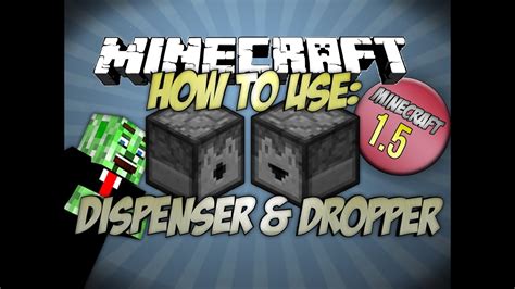 How To Use The Dropper And Dispenser Minecraft YouTube