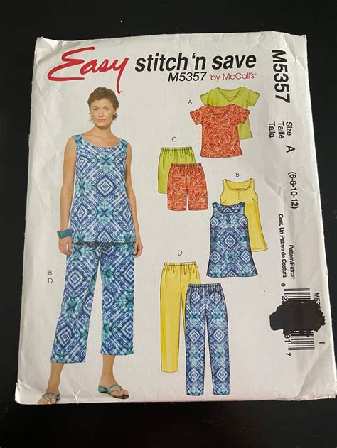 NEW UNCUT 6 8 10 12 Mccall S M5357 5357 Sewing Pattern Etsy Pants