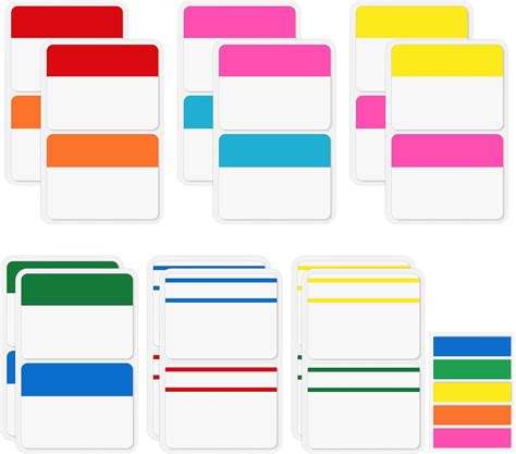 Amazon Pieces Tabs Inch Sticky Index Tabs Writable And