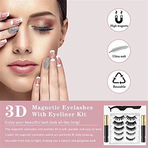 Magnetic Eyelashes With Eyeliner Kit D Upgraded Magnetic Eyelashes Kit