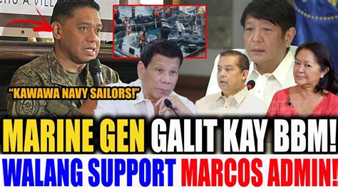 MARINE GENERALS GALIT KAY MARCOS JR NO SUPPORT WPS TENSION TAHIMIK SA