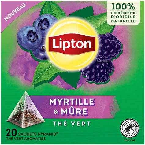 Lipton Th Vert Th Vert Aromatis Infusion Froid Ou Chaud Go T