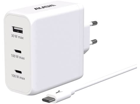 AKASHI 130W Netzteil 100W USB C Kabel Ladegerät Universal Weiß