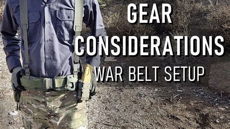 Gear Considerations War Belt Setup Youtube