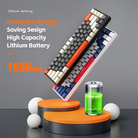Bàn phím cơ Bluetooth Không dây Leaven H68 Led Rainbow Có hot swap Keycap Xuyên LED