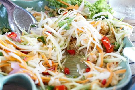 Salad Pepaya Makanan Yang Terbuat Dari Pepaya Dengan Berbagai Bahan