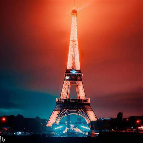 Premium AI Image | The Eiffel Tower at night