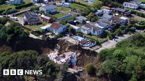 Coastal Erosion Landslide Leaves House Hanging Over Cliff BBC News