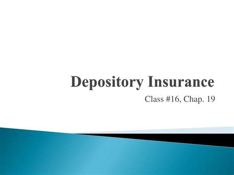 Ppt Depository Insurance Powerpoint Presentation Free Download Id