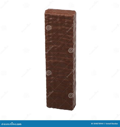 Delicious Milk Chocolate Covered Wafer Isolated on White. Healthy Snack, Clipping Way Stock ...