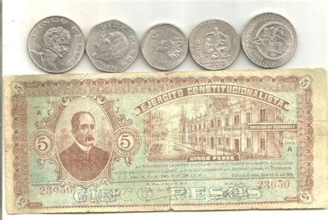 Monedas Mexicanas Bonitas Y Billete Revolucion uno Meses sin interés