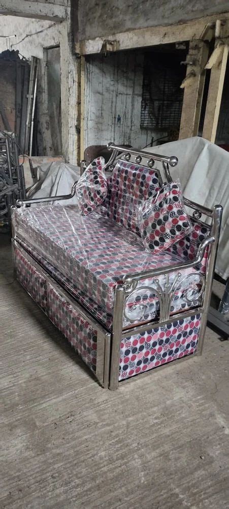 Polished Seater Stainless Steel Sofa Cum Bed For Home Size X