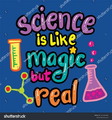 Science Like Magic Real Science Quote Stock Vector (Royalty Free ...