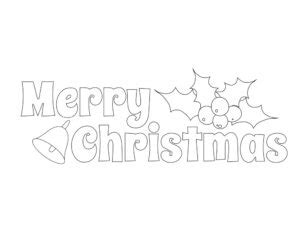 Free Printable Merry Christmas Bubble Letters