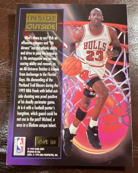 Fleer Ultra Inside Outside Michael Jordan Nm Mt Or Better