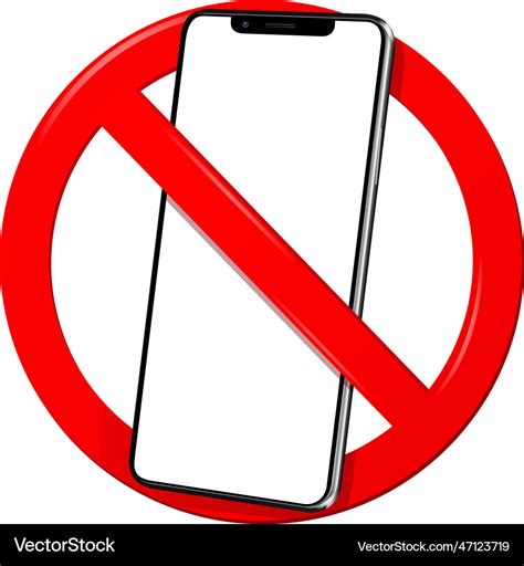 Warning Sign No Cell Phone Not Allowed Calls Vector Image