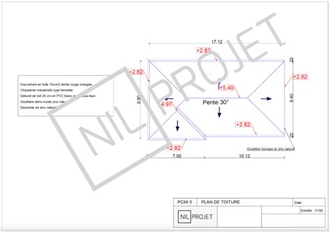 PCMI5 Ou DP4 PLAN DE TOITURE Nil Projet