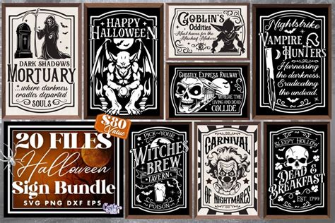 Farmhouse Halloween Svg Vintage Halloween Bundle Sign