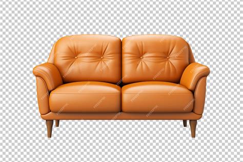 Premium Psd Beige Two Seater Sofa Isolated On Transparent Background